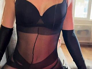 Insane Fuck with Girl in Black Bodystocking!