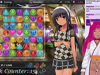 Vtuber Huniepop Part 2: Suggestive Hentai Creampie and Tit Spanking