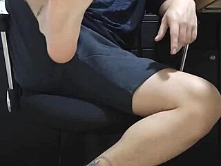 Socks and Feet Focus in Gay Nylon Play