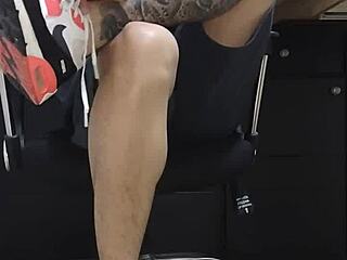 Socks and Feet Focus in Gay Nylon Play