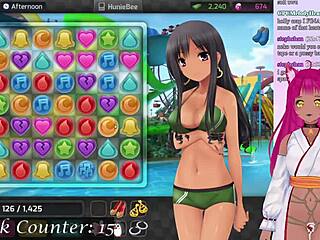 Vtuber Huniepop Part 2: Suggestive Hentai Creampie and Tit Spanking