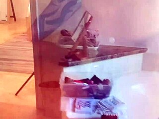 Lady Raex Bent Over In Rough Shower