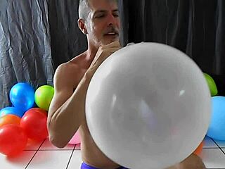 Balloon Fetish Fun with Horny Gay DILF Richard Lennox