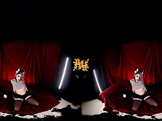 helluvaboss vr test video with kinky anime cosplay fun