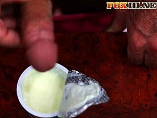 Testy Yogurt Surprise Cum Eating From Naughty Guy To Rasta Girl