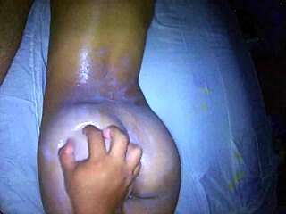 Giving erotic massage to stepsister, teasing her wet slit