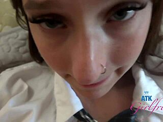 uniformed student melanie marie celebrates holiday with homemade amateur fun