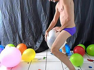 Balloon Fetish Fun with Horny Gay DILF Richard Lennox