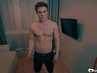 Friend's Girlfriend in Stockings Banged Hard on Her Knees in Dorm Room.