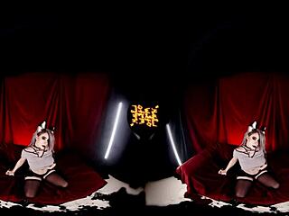 helluvaboss vr test video with kinky anime cosplay fun