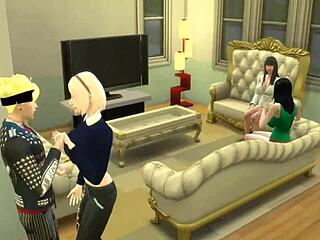 บอรุโต้ ถูกล่อลวงโดย ฮินาตะ ซากุระ และ ซาราดะ ในกลุ่มสามคนแบบแอนแนล