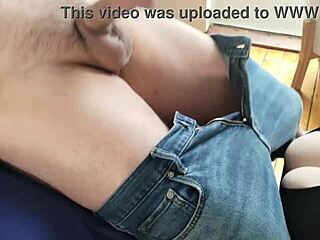 jerking for my boyfriend's big cock with humiliation