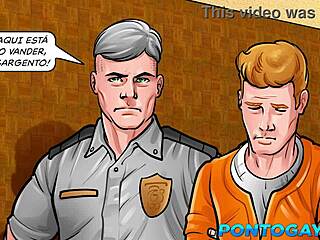 Behind bars, they search virgin ass and find surprise