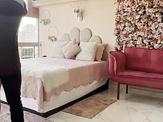 Skinny Young Amateur Calls Neighbor Again For Deepthroat And Orgasm, Recorded By Cuckold. Small Waist Enhances The Sexy Scene.