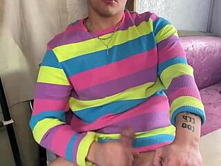 Horny College Guy with Throbbing Big Cock Talks Dirty and Jacks Off