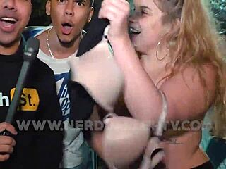 just girls flashing boobs in public to random folks