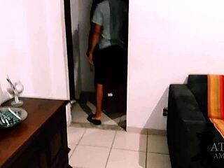 young couple gets daring and screws at friend’s place