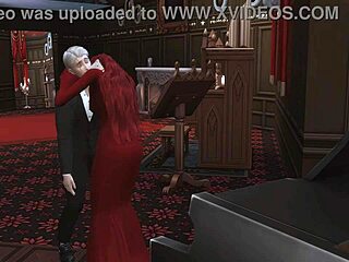 The Vampire Mistress Dominates Teen in Sims 4 Cosplay Clash. Rough Action Unfolds in Wild Scene.