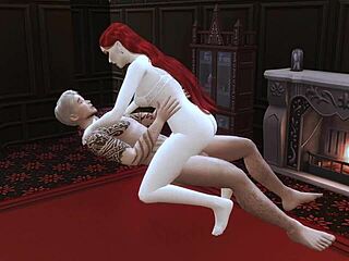 The Vampire Mistress Dominates Teen in Sims 4 Cosplay Clash. Rough Action Unfolds in Wild Scene.