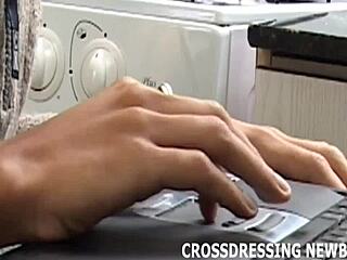 i dress in lingerie and panties, sucking cock like a sissy slut before anal