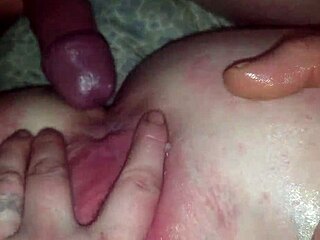 the monster cock stretches her ass wide open in this anal fucking scene, leaving a gaping hole