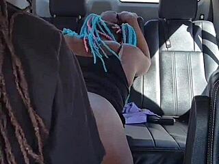 i watch my ebony wife spread her thick legs for bbc in the parking lot, bent over for doggystyle