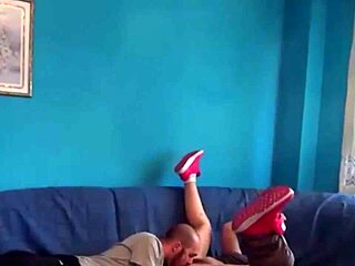 Homemade Couple's Passionate Sofa Sex