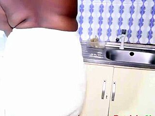 Patricia moans, Take my pussy with that big black cock in the kitchen!