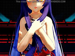 Mmd Girl Dances Sensually in Anime Hentai Style.