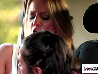 Damn! Two Slutty Teens and Candice Lick Lilly’s Pussy in Wild 3some Action. So Hot!