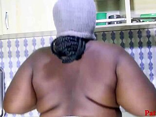 Patricia moans, Take my pussy with that big black cock in the kitchen!