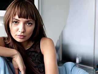 Amazing Romanian Teen Ana Strips Solo for Playboy