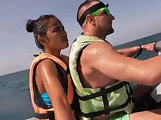 Sultry wife on a Saturday afternoon steamy outdoor escapade