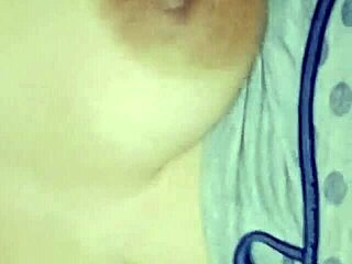 Hot stepmother's big natural tits bounce while fucking her stepson