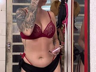 Blonde With Brown Eyes Gets Pussy Gaping And Muff Diving With Tan Lines