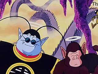 ドラゴンボールZ ブルマと悟飯の激しいヘンタイアクション、モンスター激突！