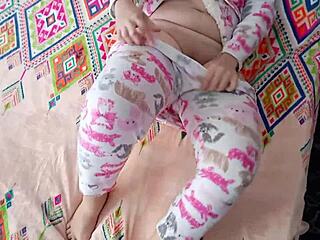 my cute latina friend gets horny and fingers herself in her pretty underwear