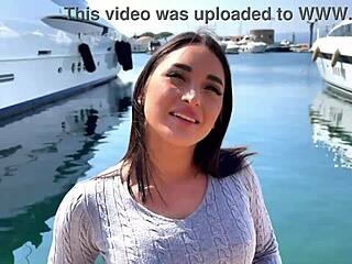 sarah, 21, gets facial cumshot on small tits in saint tropez?