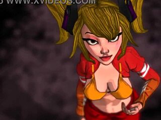 sweet sweet brandies slim thick curvy booty in 3d cartoon hentai action