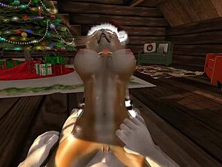 Christmas Tales - Gift Time with Furry Yiff, Big Ass Riding, and Bent Over Action