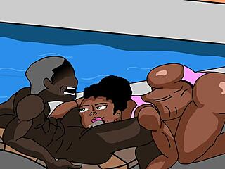 I deepthroat this gold digger by the pool, dady style.