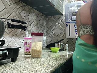 Beautiful Bhabhi's First Sex With Devar In Kitchen