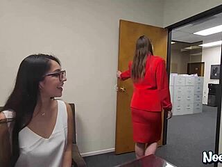 office threesome with laney grey and madison wilde in hardcore group sex at work