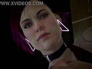 cyberpunk 2077 braindance features cute lesbian sex with tits and ass in cartoon style 😘