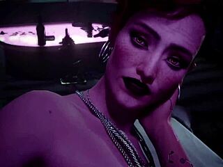 cyberpunk 2077 braindance features cute lesbian sex with tits and ass in cartoon style 😘