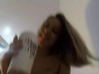 teen amateur gabyconkey gets fucked hard, ending with cum in throat while friend watches