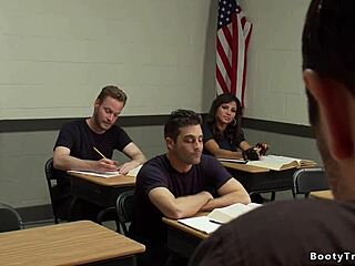 Wow, Police Academy Shemale Student Dominates in Anal Action!