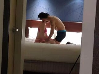 Overnight getaway turns into creampie 69 session