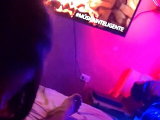 Wake boyfriend with blowjob, ride cock, cum inside!