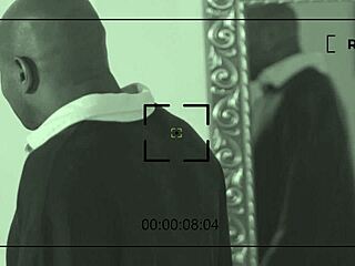 behind the scenes, a latina milf with big ass preps for interracial anal shoot